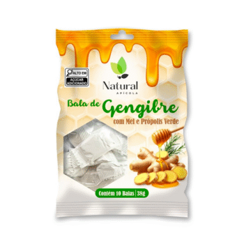 Balas de Gengibre com Mel e Própolis Verde
